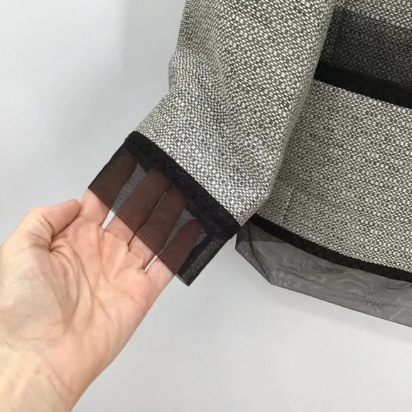 ETCETERA Collection Women’s Feathered & Mesh Trim Blazer - Picture 5 of 9